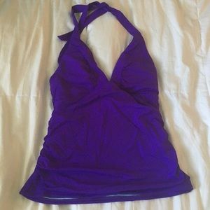 Womens Athleta purple swim top